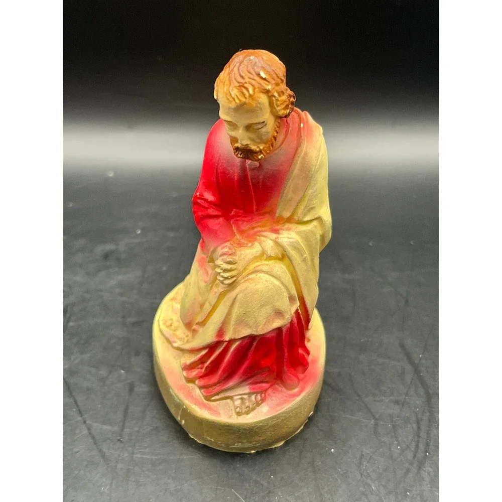 Vtg‎ Nativity Set Figures Christmas Holiday Decoration Chalkware Religious